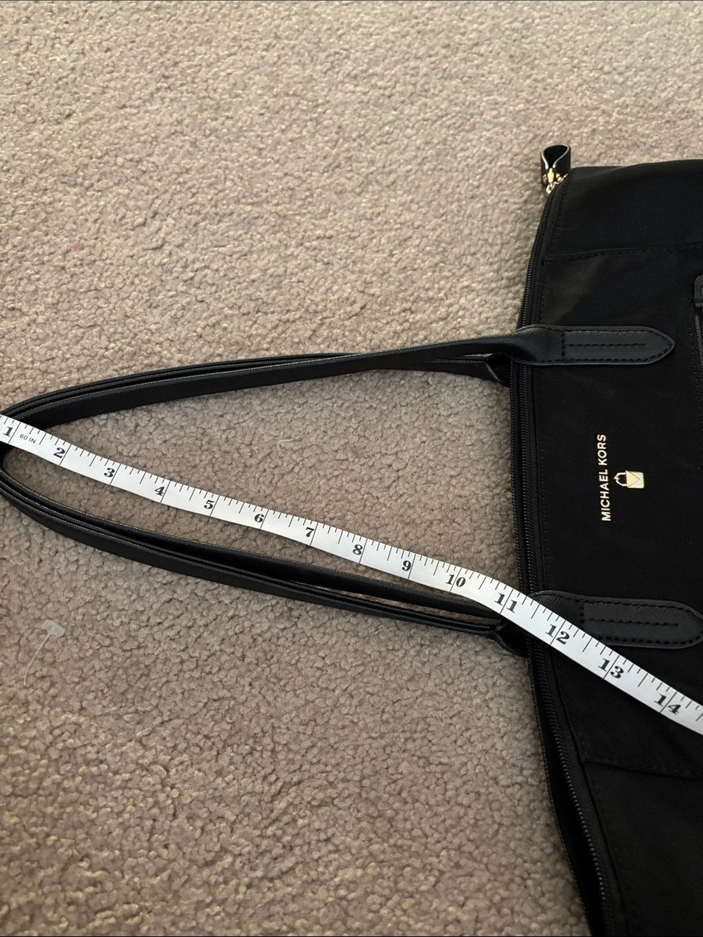 Michael Kors Black Tote with Front Zip Pocket